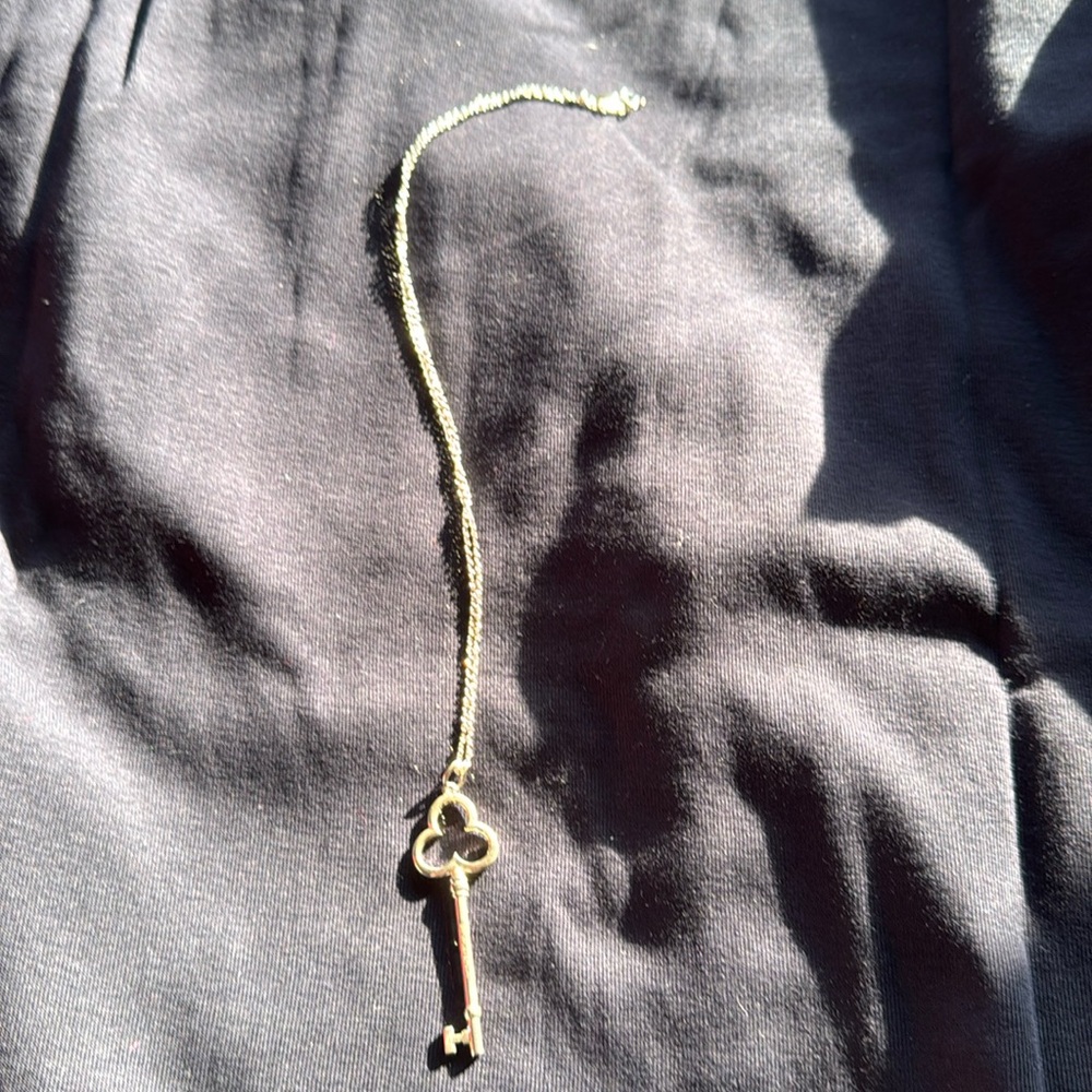 Tiffany & Co silver necklace with key charm